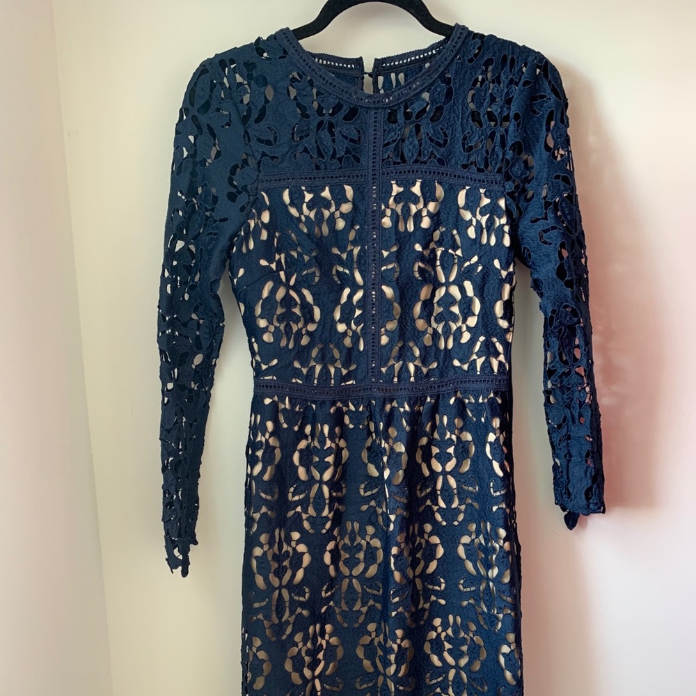 Navy lace dress
